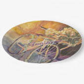 BIKE RIDE IN DE PARK MONOGRAM PARTIJ PAPIEREN BORDJE (Gekanteld)