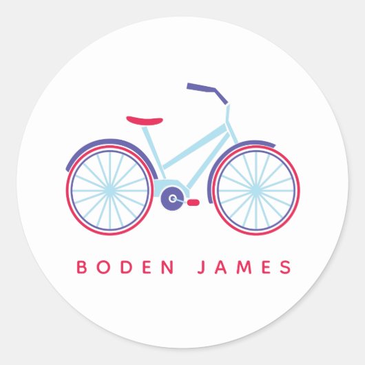 Bike Ride Ronde Sticker (Voorkant)