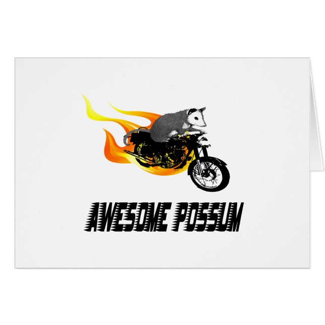 Bike Rider Geweldige Possum (Voorkant Horizontaal)