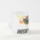 Bike Rider Geweldige Possum Matglas Koffiemok (Voorkant links)