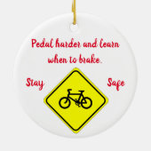 Bike Rider Keramisch Ornament (Achterkant)