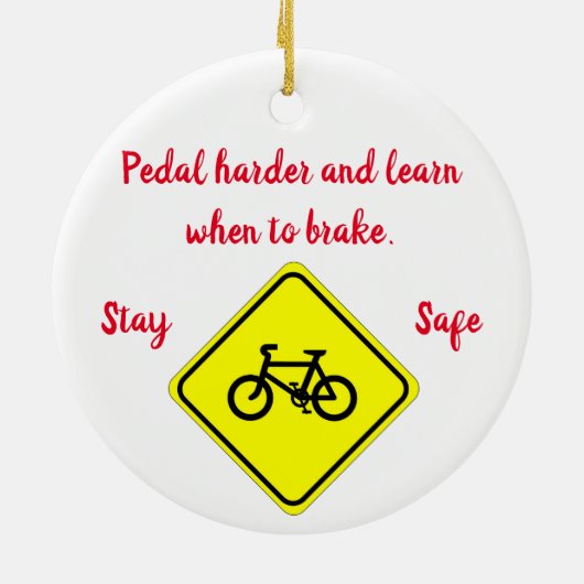 Bike Rider Keramisch Ornament (Achterkant)