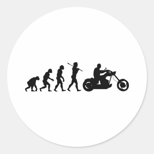 Bike Rider Ronde Sticker (Voorkant)