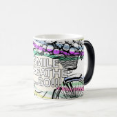 bike riding joy mug with inspirational saying magische mok (Voorkant rechts)