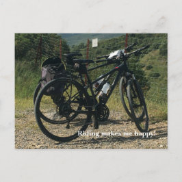 Bike Riding maakt me gelukkig Briefkaart