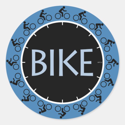 Bike Ronde Sticker (Voorkant)