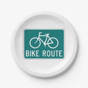 Bike Route Sign Bicycle Paper Borden Papieren Bordje