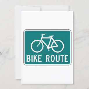 Bike Route Sign. Kaart