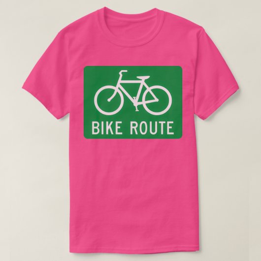 Bike Route Sign. T-shirt (Design voorkant)