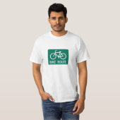 Bike Route Sign. T-shirt (Voorkant volledig)