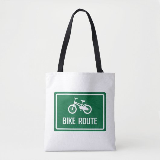 Bike Route Sign. Tote Bag (Voorkant)