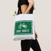 Bike Route Sign. Tote Bag (Dichtbij)