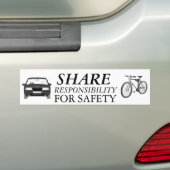 Bike Safety Together Bumpersticker (Op auto)