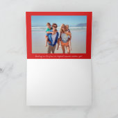 Bike Santa Tropical Summer Holiday Feestdagen Kaart (Binnen)