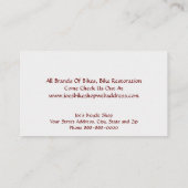 Bike Shop Owner Visitekaartje (Achterkant)