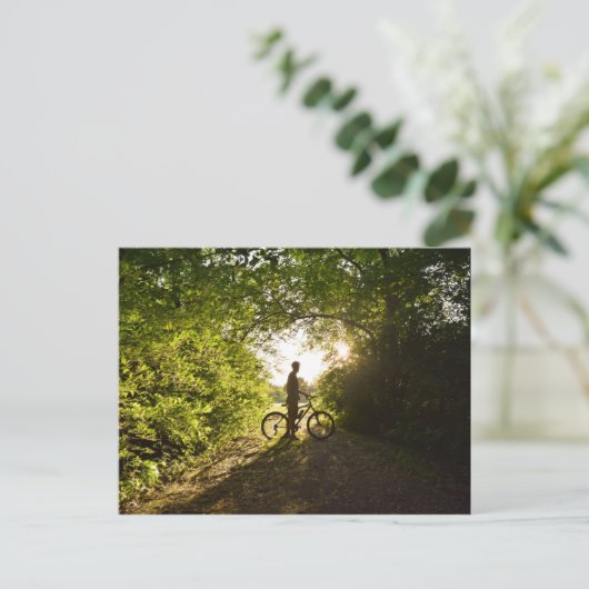 Bike Silhouette Briefkaart (Staand voorkant)