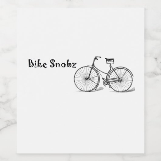 Bike Snobz Wijnlabel Wijn Etiket (Enkel label)