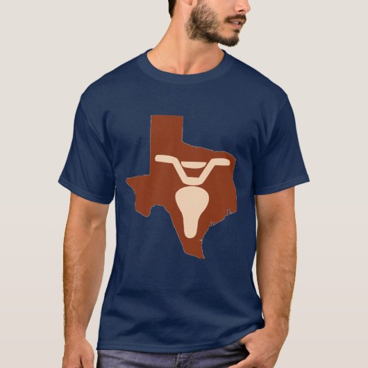 Bike Steer en Texas Silhouette T-shirt (Voorkant)