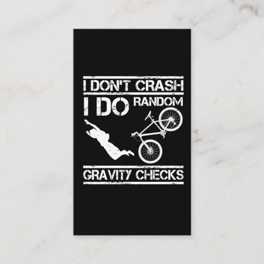 Bike Stuntman Crash Extreme Sport MTB-fietser Visitekaartje (Voorkant)