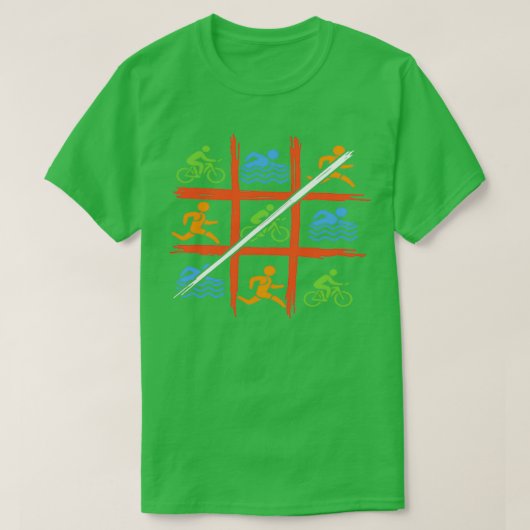 Bike Swim Run Tic Tac Toe 2 T-shirt (Design voorkant)