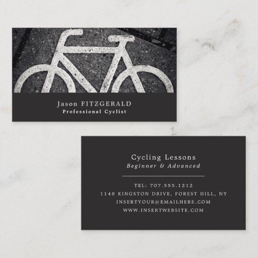 Bike Symbool, fietsen, fietslijst Visitekaartje (Voorkant / Achterkant)