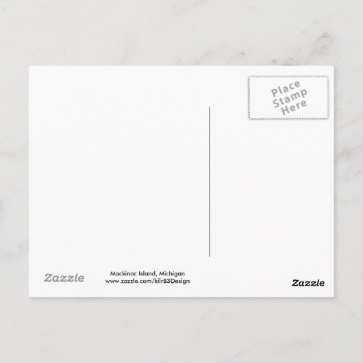 Bike the Island - Mackinac Island, Michigan Briefkaart (Achterkant)