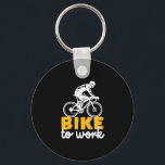 Bike-to-werk fietser sleutelhanger<br><div class="desc">Bike to Work. Fietsontwerp voor fietsers en fietsers. Koel slogan en inspirerend sportmotieven voor mensen die graag fietsen in de straten van de stad en een gezonde levensstijl bevorderen. Ideaal voor 'Bijt-tot-Wereldag'. Geweldig kerstcadeau en verjaardagscadeau voor familie en vrienden.</div>
