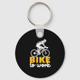 Bike-to-werk fietser sleutelhanger