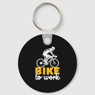 Bike-to-werk fietser sleutelhanger