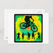 Bike Triple Jump Briefkaart (Voorkant / Achterkant)