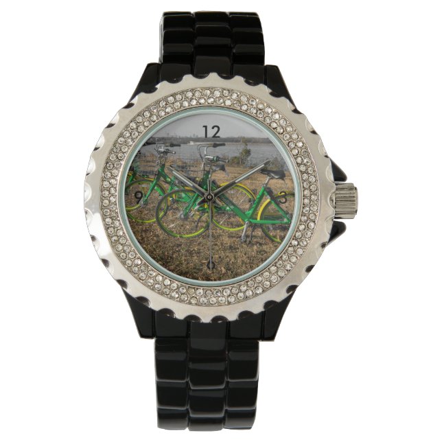 Bike Triplets Horloge (Voorkant)