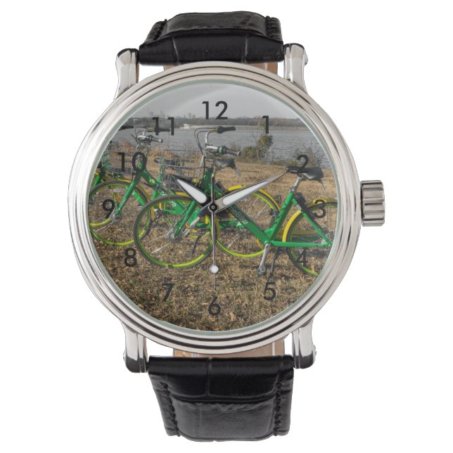 Bike Triplets Horloge (Voorkant)