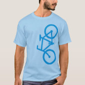 Bike, Verticaal Silhouet, Blauw design T-shirt (Voorkant)