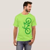 Bike, Verticaal Silhouet, Groen Ontwerp T-shirt (Voorkant volledig)