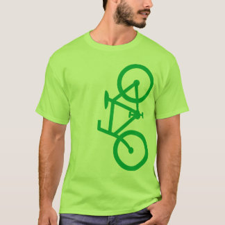 Bike, Verticaal Silhouet, Groen Ontwerp T-shirt