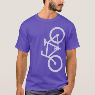 Bike, verticaal, Silhouet, Lt Paars design T-shirt