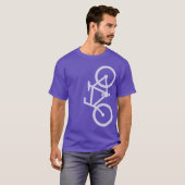 Bike, verticaal, Silhouet, Lt Paars design T-shirt (Voorkant volledig)