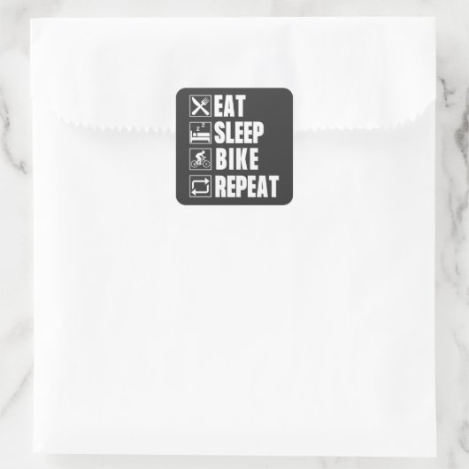 BIKE VIERKANTE STICKER (Tas)