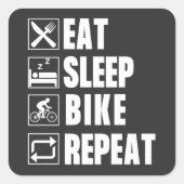 BIKE VIERKANTE STICKER (Voorkant)