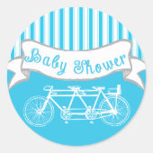 bike voor drie baby-schotters ronde sticker (Voorkant)