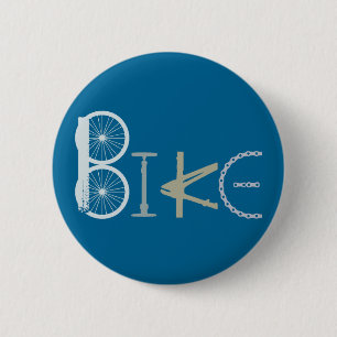 Bike Words from Bike Parts Bicycle Sports fan Ronde Button 5,7 Cm