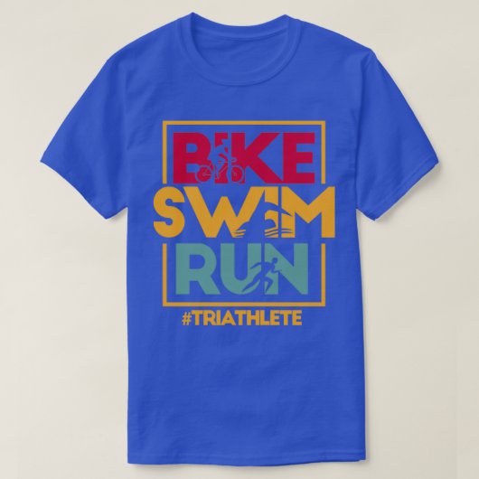 Bike-zwemtocht triatleet t-shirt (Design voorkant)