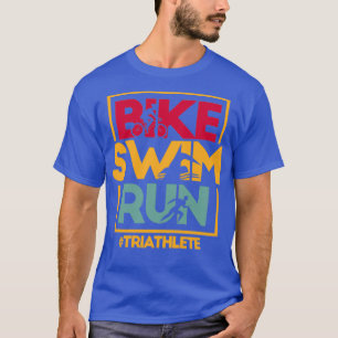 Bike-zwemtocht triatleet t-shirt