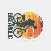 Bikeaholic Bikepacking Long Distance Cycling Bicyc Fleece Deken (Voorkant (Horizontaal))