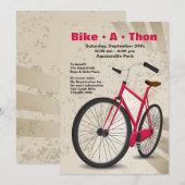 Bikeathon-uitnodiging Kaart (Voorkant / Achterkant)