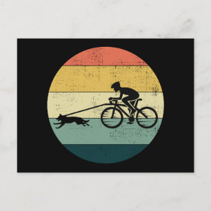 Bikejoring DogScooting Dog Sport Bike Bicycle Ride Briefkaart