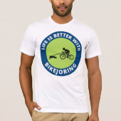 Bikejoring DogScooting Dog Sport Bike Bicycle Ride T-shirt (Voorkant)