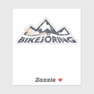 Bikejoring, hond trekken, buitensport met honden sticker