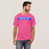 Bikelife V4 Blauw Motorfiets Motorsport Bm T-shirt (Voorkant volledig)