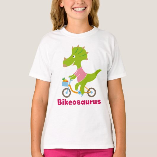 Bikeosaurus white t-shirt (Voorkant)